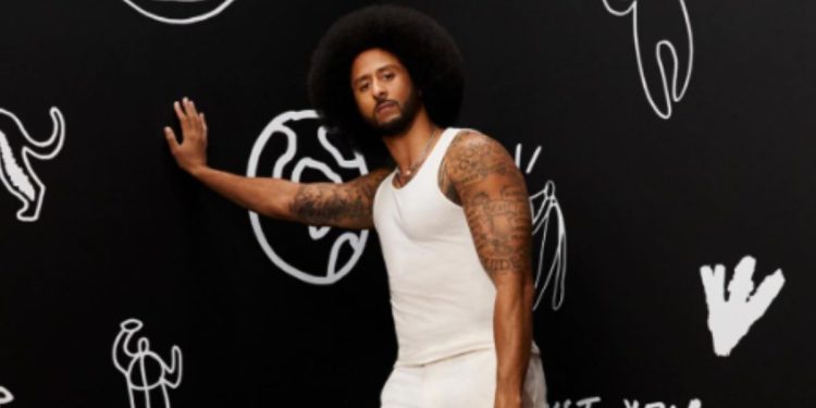 Football player Colin Kaepernick is seen in a new Nike ad.