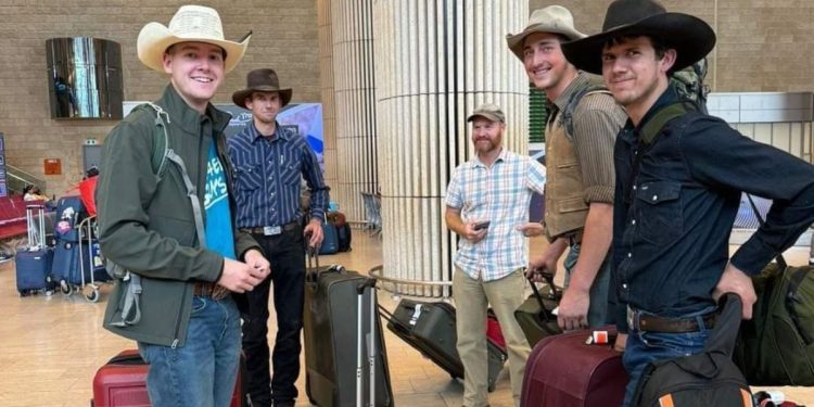 Cowboys from Arkansas and Montana arrive to help out in Israel.