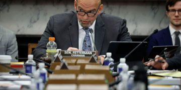 John Fetterman Seen Walking Past Protesters Demanding Ceasefire While Waving Israeli Flag
