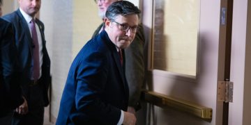 Liberal Media Shrieks in Fear Over Flag Outside Speaker Johnson’s Office