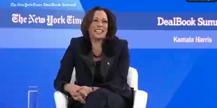 Harris Bizarrely Laughs As She Dodges Question About TikTok