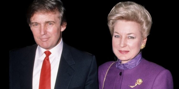 On Tuesday, former President Donald Trump, left, took to Truth Social to post about his sister, Marryanne Trump Barry, right, following her death on Monday.