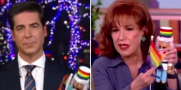 Fox News host Jesse Watters said Joy Behar of ABC's "The View" should have all her nutcrackers confiscated "for my safety, and the safety of all men everywhere."