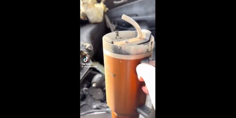 How does a Stanley tumbler hold up in a fire? One TikTok user, unfortunately, found out and shared the results in a now-viral video.