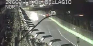 Driver Carlos Sainz Jr. hit the concrete frame of a water valve cover and damaged his Ferarri on Thursday in Las Vegas.