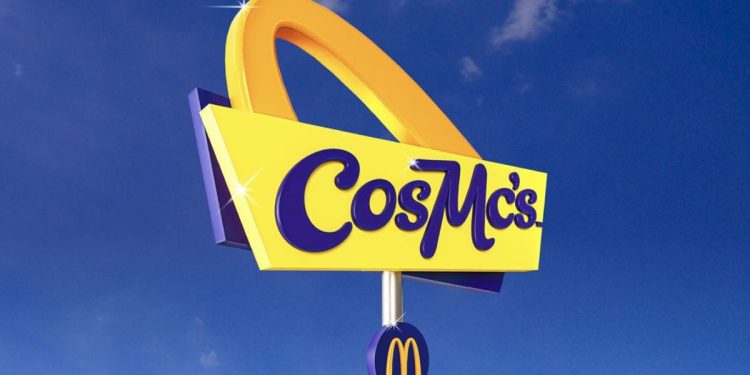 McDonald's shared this artist's depiction of a CosMc's sign when it announced its spinoff restaurants Wednesday.