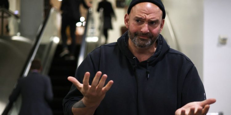 ‘Pathetic’: John Fetterman Slams Pro-Palestinian Protesters Rallying Outside of Jewish Restaurant