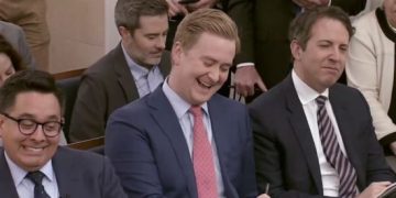 Video: Press Room Erupts with Laughter After They Hear What Peter Doocy Calls Joe Biden