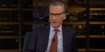 HBO host Bill Maher is pictured on Friday's episode of "Real Time with Bill Maher."