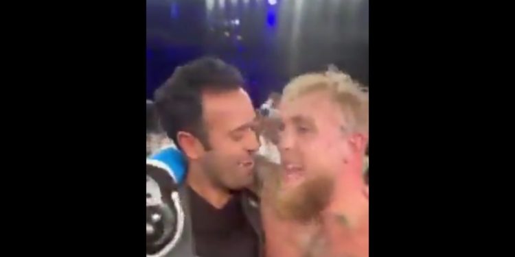 Presidential hopeful Vivek Ramaswamy is seen with YouTuber Jake Paul after a fight.