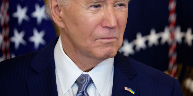 WASHINGTON, DC - FEBRUARY 23: U.S. President Joe Biden speaks to governors from across the country during an event in the East Room of the White House on February 23, 2024 in Washington, DC. The state and territory leaders are in Washington for the annual National Governors Association Winter Meeting. (Photo by Chip Somodevilla/Getty Images)