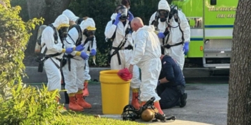 A hazmat team was called to the home of Donald Trump Jr. in Jupiter, Florida, on Monday, after he opened a letter containing an "unidentified white powder."