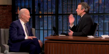 Biden appears on "Late Night with Seth Meyers"