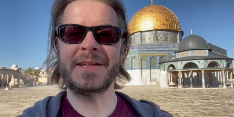 David Wood at the Dome of the Rock