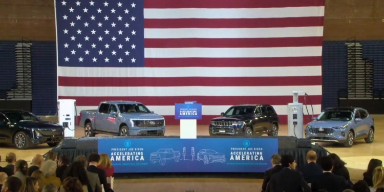 The Environmental Protection Agency hosted an event March 20 in D.C. that highlighted the Biden administration's push to move America to electric vehicles.