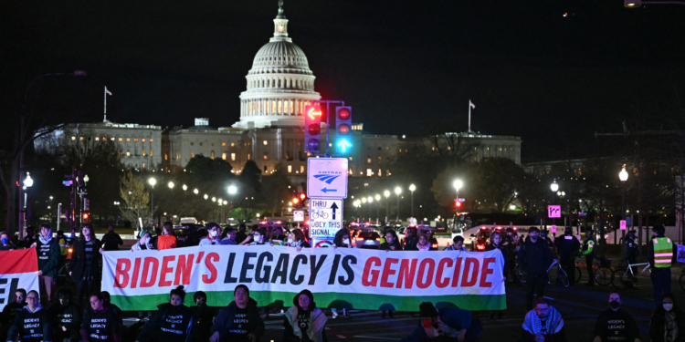 State of the Union Night Gets Off to Rocky Start as Protesters Block Biden’s Route to Capitol