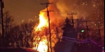 On Monday night, a large fire and series of explosions in an industrial building in Clinton Township, Michigan, launched debris miles away, killing one person and taking hours to contain.