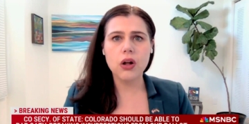 ‘Looks Like She’s About to Cry’: CO Secretary of State Goes on MSNBC to Decry Trump’s Victory at the Supreme Court