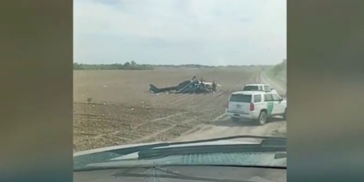 a National Guard helicopter crash near La Grulla, Texas