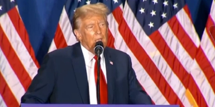 Former President Donald Trump speaks in Richmond, Virginia, on Saturday.