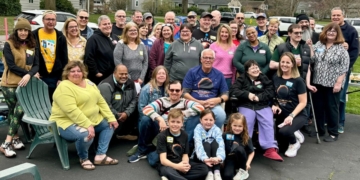 Retired New York teacher Patrick Moriarty hosted many of his former middle-school science students this week to keep a promise he'd made to them back in the 1970s and '80s. Dozens gathered at his home April 8 to watch the solar eclipse.