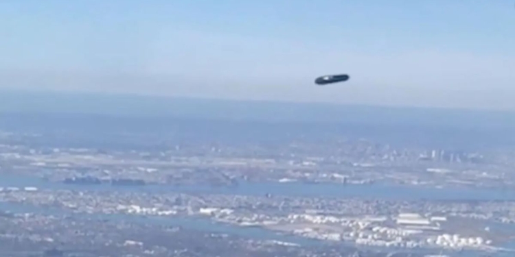 a UFO over New York City