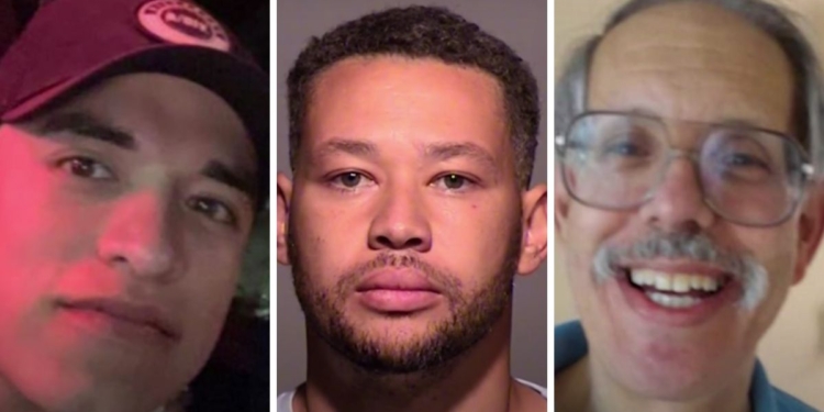 These YouTube screen shots show Rotherie Durell Foster (center), who stands accused of murdering and robbing both Bill Dean Levy (R) and José Antonio Velásquez (L).