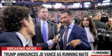 Donald Trump Jr Tells MSNBC Reporter To ‘Get Out Of Here’ In RNC Floor Dust Up