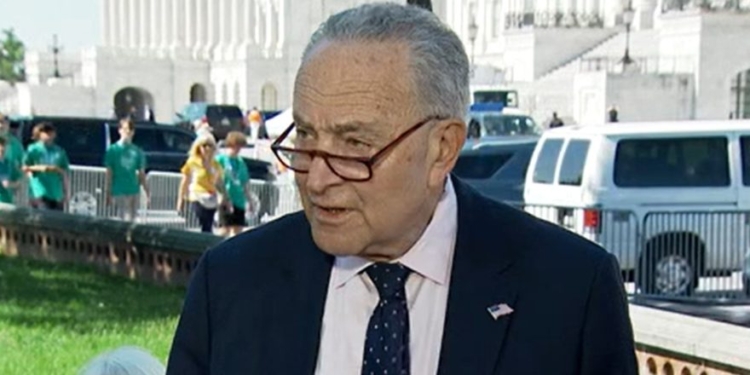‘I’m Clapping, You Don’t Have To’: Chuck Schumer Gives Kamala Harris Solo Round Of Applause At Press Conference