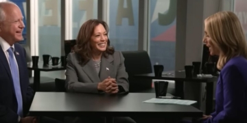 CNN Puts Live Banner On Pre-Recorded Harris-Walz Interview