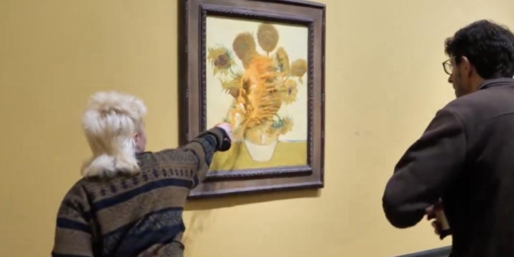 Radical Eco-Activists Throw Soup At Van Gogh Painting